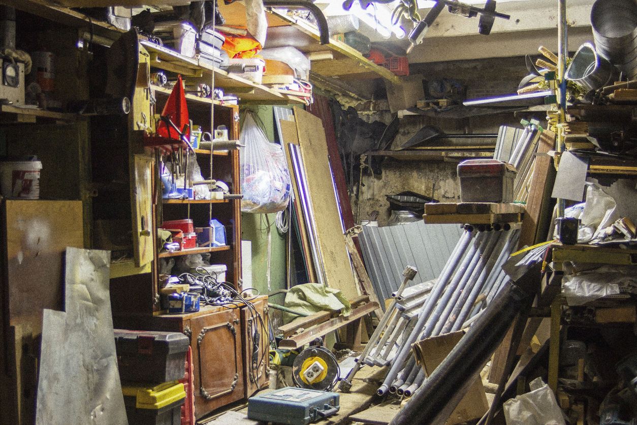 a picture of a hoarded room