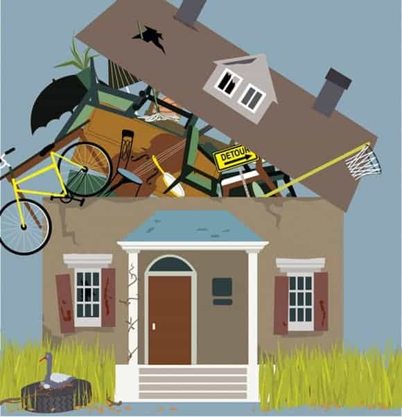 hoarding home illustration