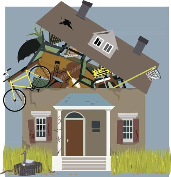 home hoarding illustration