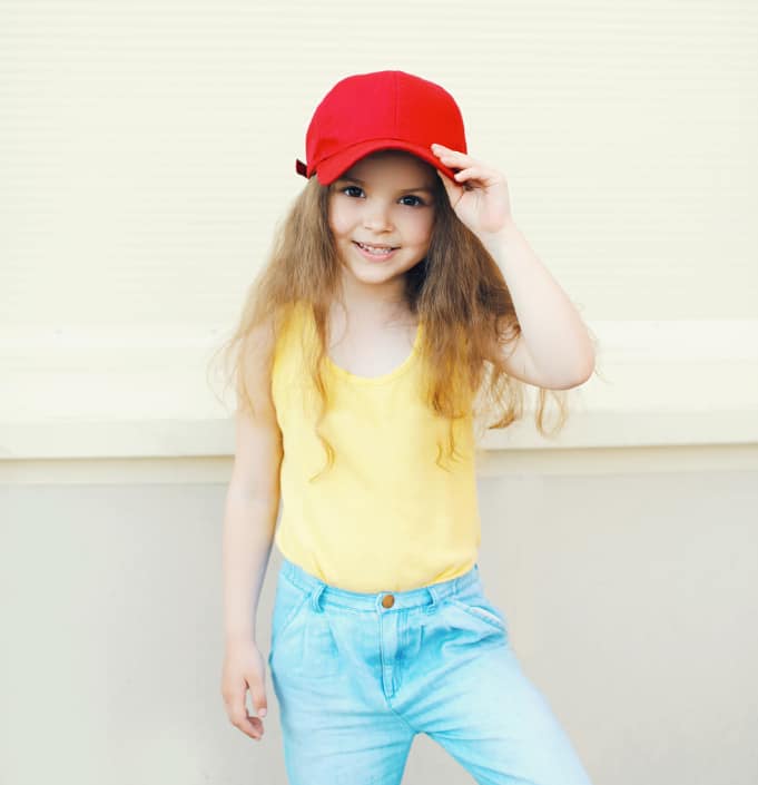 Fashion kid concept - beautiful stylish little cute girl child w